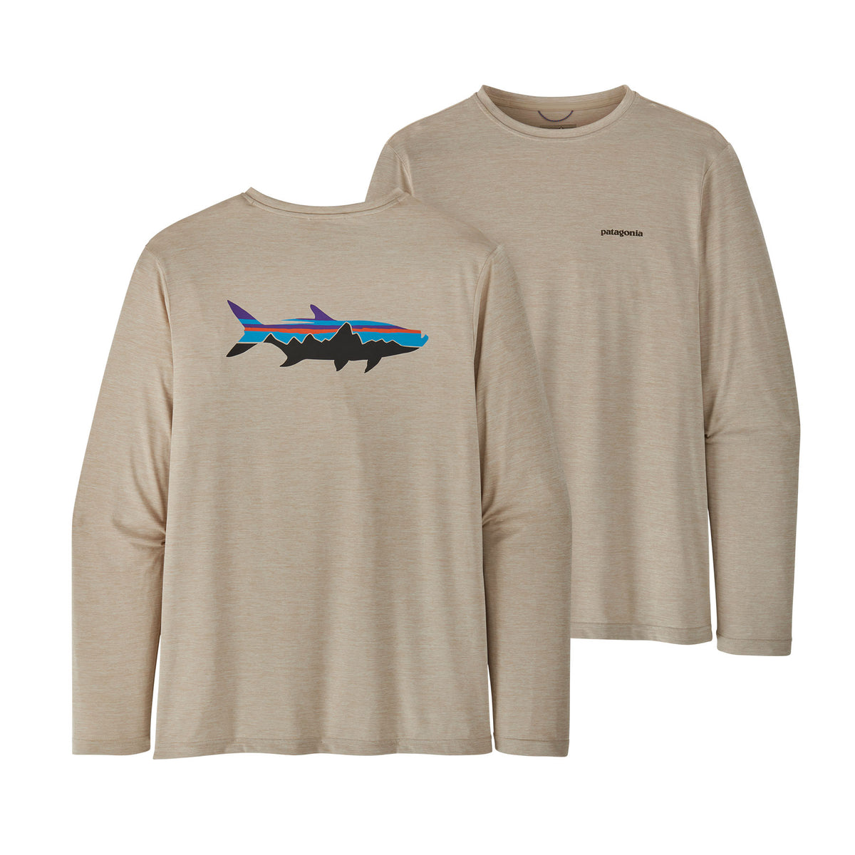 Patagonia M's L/S Capilene Cool Daily Fish Graphic Shirt